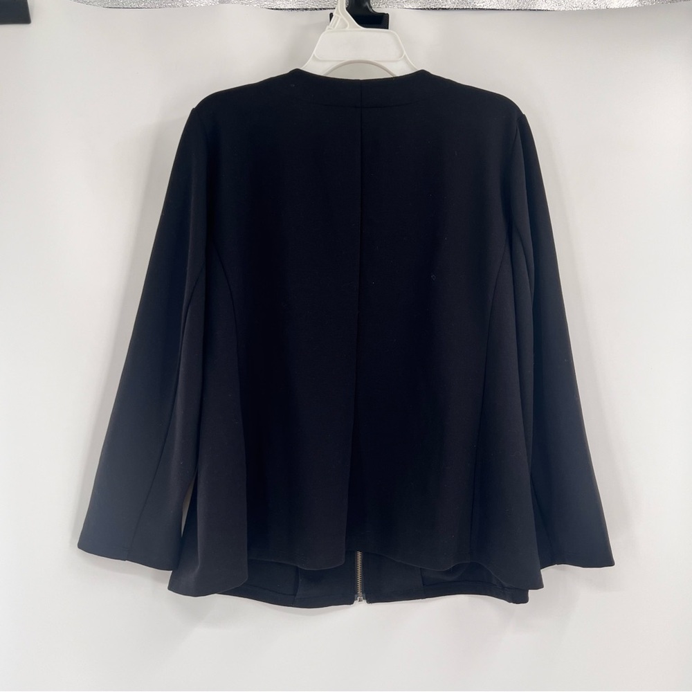 Eileen Fisher Travel Ponte Black Full Zip Jacket Size XL - Picture 2 of 8